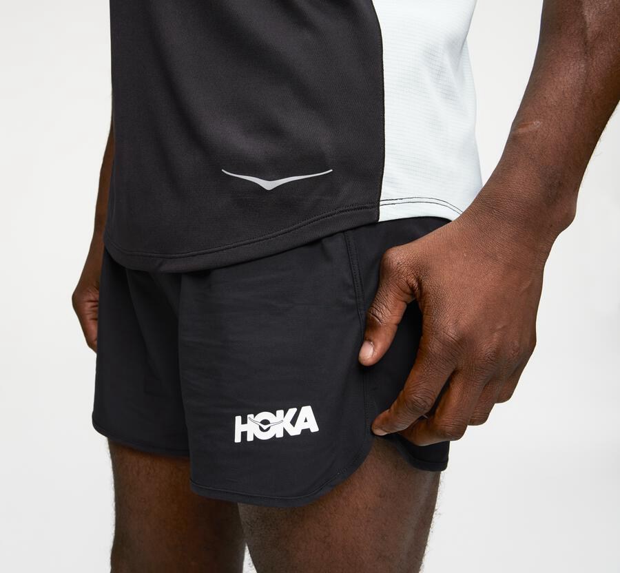 Hoka One One Performance Tank Top Herr - Svarta/Blå - REVTP-9615